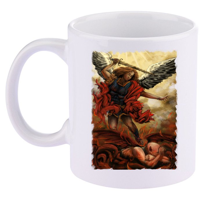 Saint Michael ArchAngel Painting 11oz C Handle Ceramic Mug