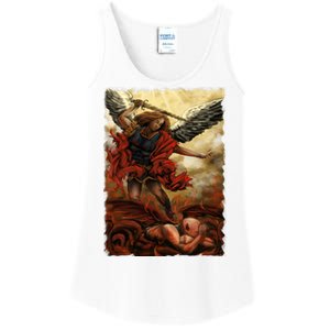 Saint Michael ArchAngel Painting Ladies Essential Tank