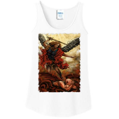 Saint Michael ArchAngel Painting Ladies Essential Tank