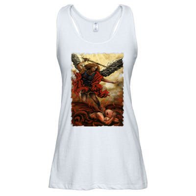 Saint Michael ArchAngel Painting Ladies Essential Flowy Tank