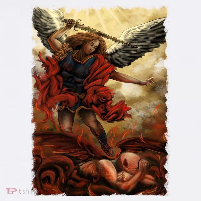 Saint Michael ArchAngel Painting Flatbill Hat
