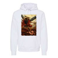 Saint Michael ArchAngel Painting Premium Hoodie