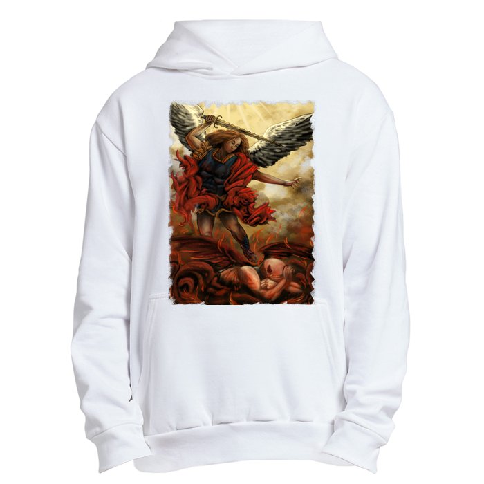 Saint Michael ArchAngel Painting Urban Pullover Hoodie