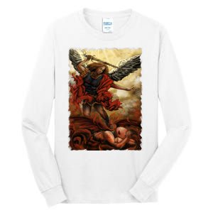 Saint Michael ArchAngel Painting Tall Long Sleeve T-Shirt