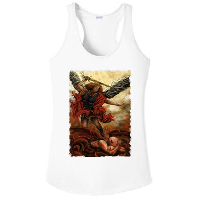 Saint Michael ArchAngel Painting Ladies PosiCharge Competitor Racerback Tank