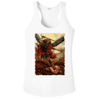 Saint Michael ArchAngel Painting Ladies PosiCharge Competitor Racerback Tank