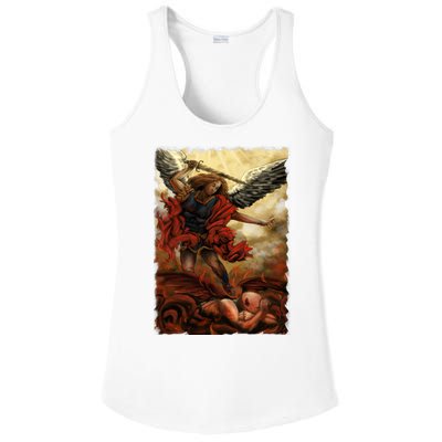 Saint Michael ArchAngel Painting Ladies PosiCharge Competitor Racerback Tank