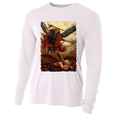 Saint Michael ArchAngel Painting Cooling Performance Long Sleeve Crew