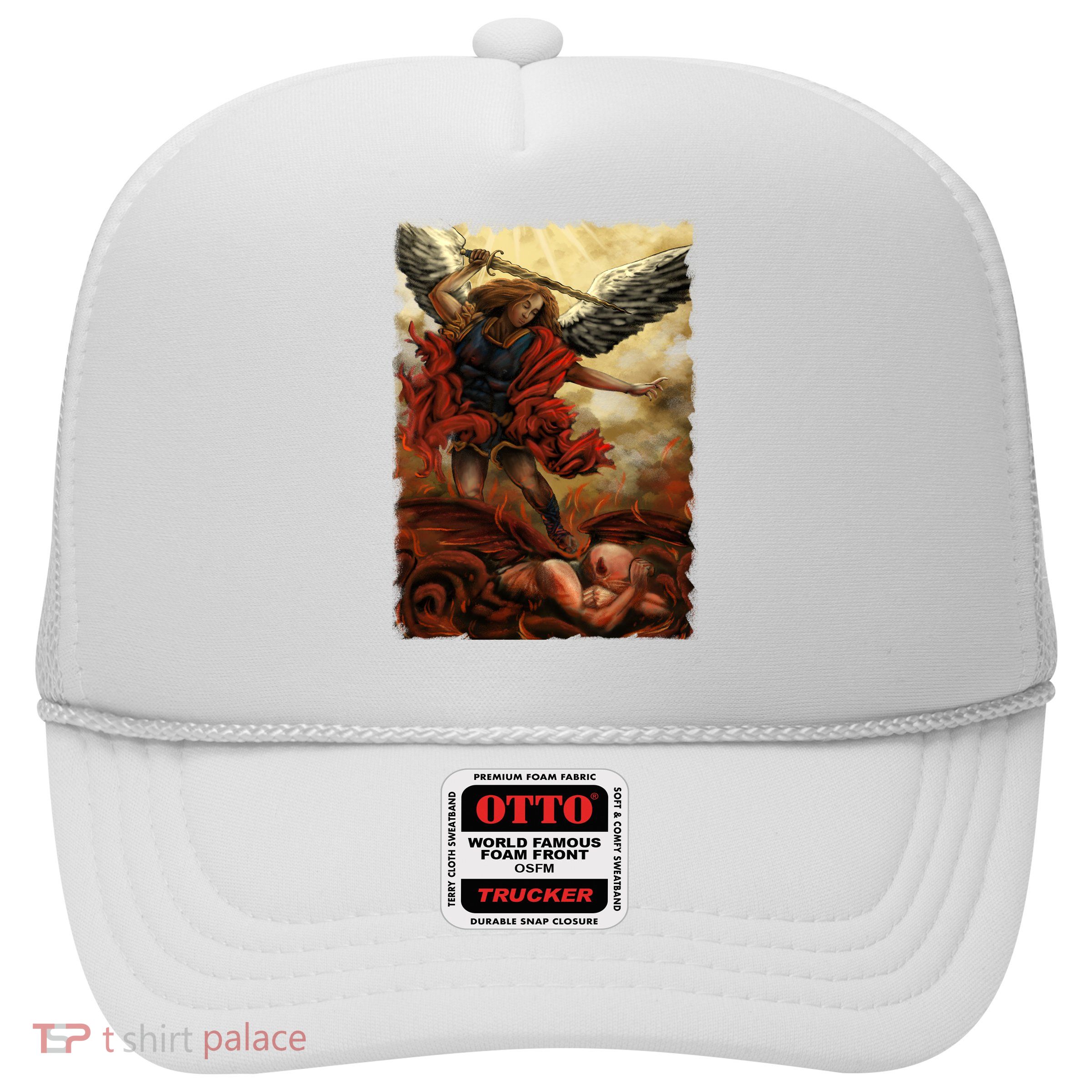 Saint Michael ArchAngel Painting Trucker Hat