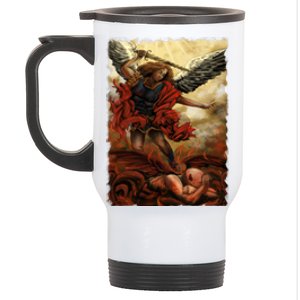 Saint Michael ArchAngel Painting Stainless Steel Travel Mug