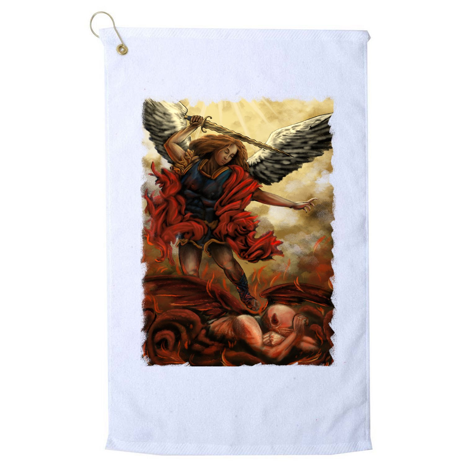 Saint Michael ArchAngel Painting Golf Towel