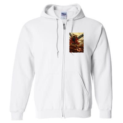Saint Michael ArchAngel Painting Full Zip Hoodie
