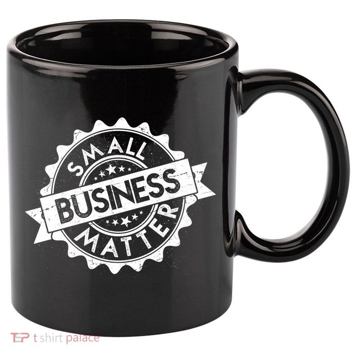 Small Business Matter Stamp Emblem 11oz C Handle Ceramic Mug