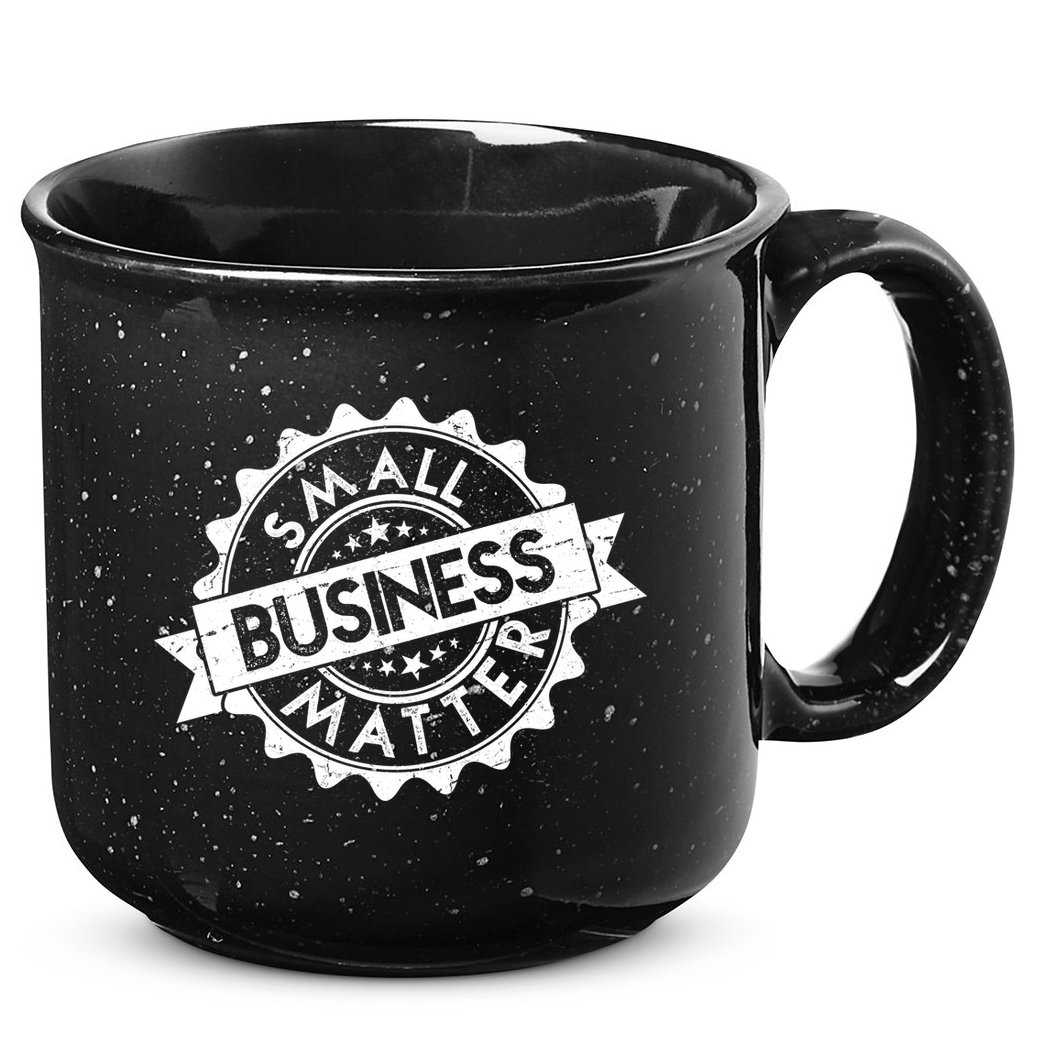 Small Business Matter Stamp Emblem 15oz Campfire Ceramic Mug
