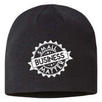 Small Business Matter Stamp Emblem Sustainable Beanie