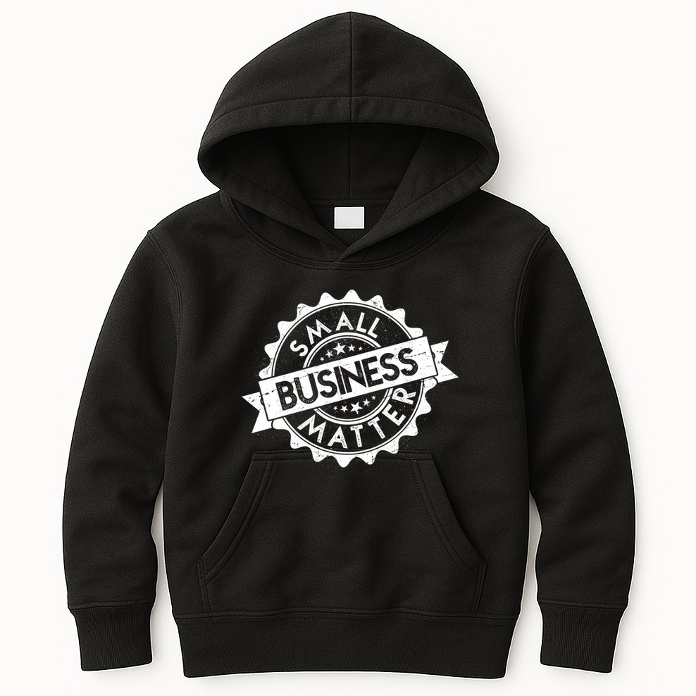 Small Business Matter Stamp Emblem Kids Hoodie