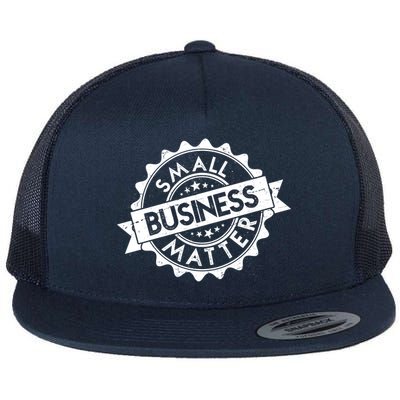 Small Business Matter Stamp Emblem Flat Bill Trucker Hat