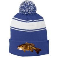 Smallmouth Leap Stripe Pom Pom Beanie