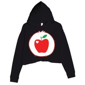 Smart Heart Bear Halloween Costume Crop Fleece Hoodie