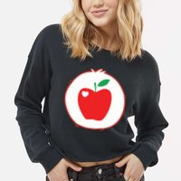 Smart Heart Bear Halloween Costume Cropped Pullover Crew