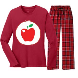 Smart Heart Bear Halloween Costume Women's Long Sleeve Flannel Pajama Set 