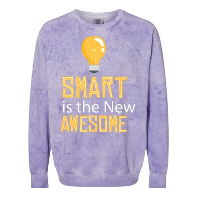 Smart Is Awesome Colorblast Crewneck Sweatshirt