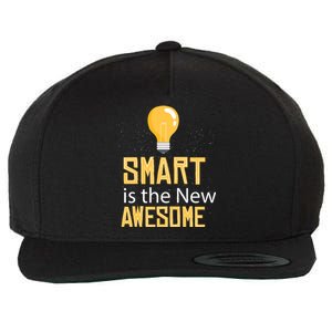 Smart Is Awesome Wool Snapback Cap