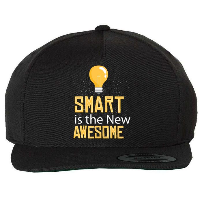 Smart Is Awesome Wool Snapback Cap