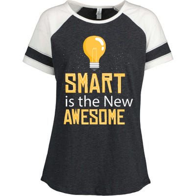 Smart Is Awesome Enza Ladies Jersey Colorblock Tee