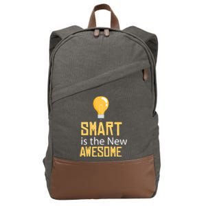 Smart Is Awesome Cotton Canvas Backpack