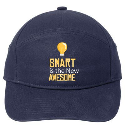 Smart Is Awesome 7-Panel Snapback Hat