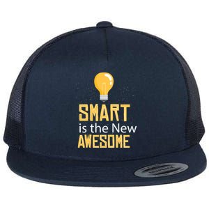 Smart Is Awesome Flat Bill Trucker Hat