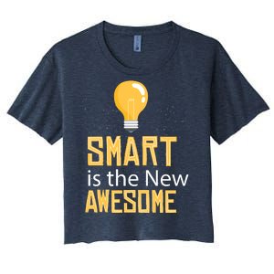 Smart Is Awesome Women's Crop Top Tee