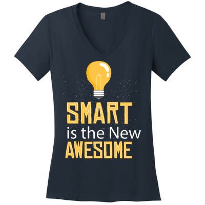 Smart Is Awesome Women's V-Neck T-Shirt