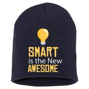 Smart Is Awesome Short Acrylic Beanie