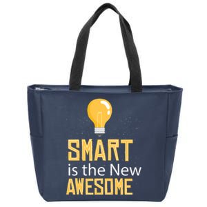 Smart Is Awesome Zip Tote Bag