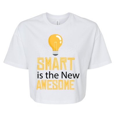 Smart Is Awesome Bella+Canvas Jersey Crop Tee