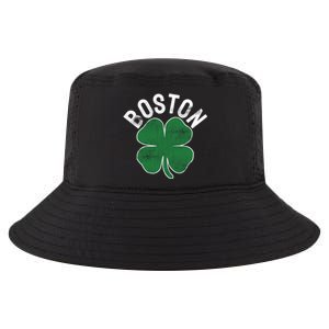 Shamrock Massachusetts Boston St Patricks Day Irish Green Gift Cool Comfort Performance Bucket Hat