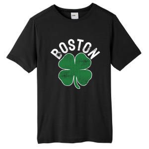 Shamrock Massachusetts Boston St Patricks Day Irish Green Gift Tall Fusion ChromaSoft Performance T-Shirt