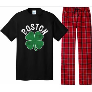 Shamrock Massachusetts Boston St Patricks Day Irish Green Gift Pajama Set