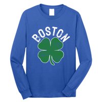 Shamrock Massachusetts Boston St Patricks Day Irish Green Gift Long Sleeve Shirt