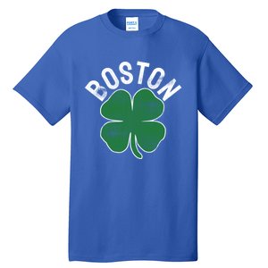 Shamrock Massachusetts Boston St Patricks Day Irish Green Gift Tall T-Shirt