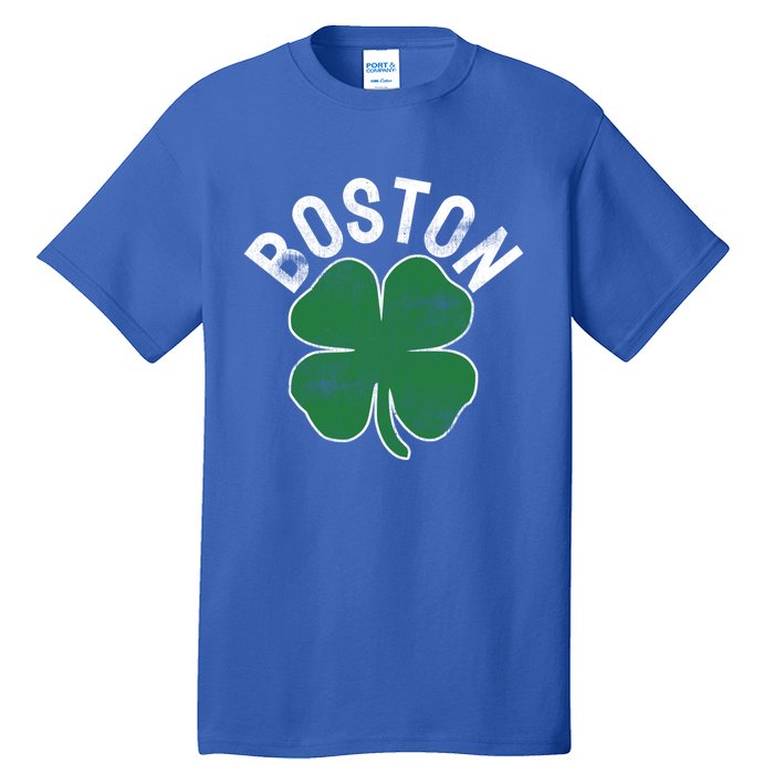 Shamrock Massachusetts Boston St Patricks Day Irish Green Gift Tall T-Shirt