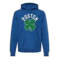 Shamrock Massachusetts Boston St Patricks Day Irish Green Gift Premium Hoodie