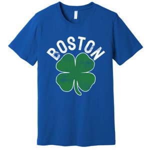 Shamrock Massachusetts Boston St Patricks Day Irish Green Gift Premium T-Shirt