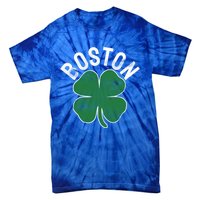 Shamrock Massachusetts Boston St Patricks Day Irish Green Gift Tie-Dye T-Shirt