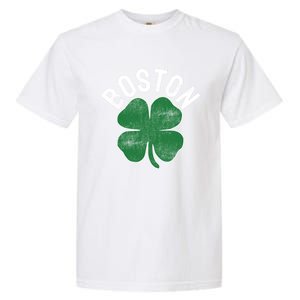 Shamrock Massachusetts Boston St Patricks Day Irish Green Gift Garment-Dyed Heavyweight T-Shirt