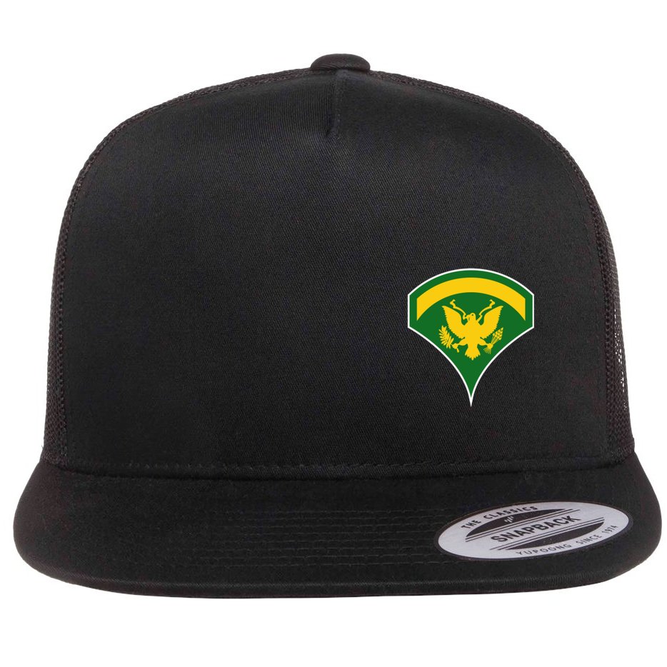 Specialist Military Badge Flat Bill Trucker Hat