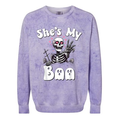 SheS My Boo Matching Halloween Pajama Couples HeS My Boo Colorblast Crewneck Sweatshirt