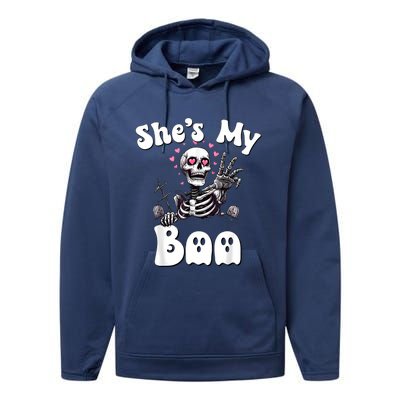 SheS My Boo Matching Halloween Pajama Couples HeS My Boo Performance Fleece Hoodie